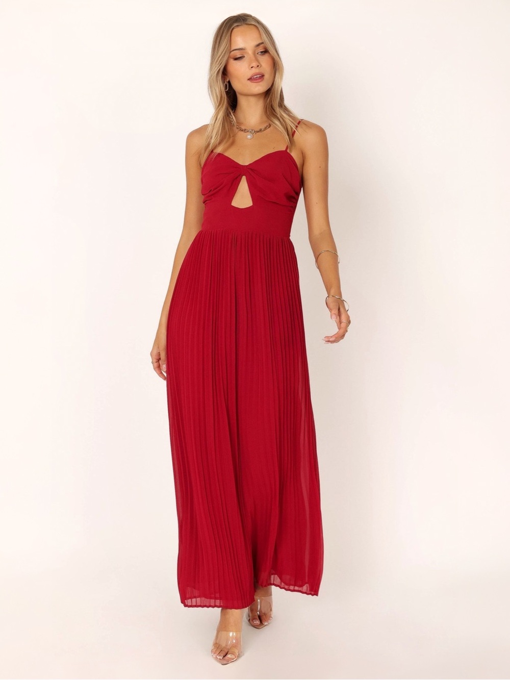 Petal & Pup Alice Wide Leg Jumpsuit in Red Sz XS NWT